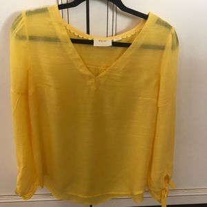 Yellow sheer blouse
